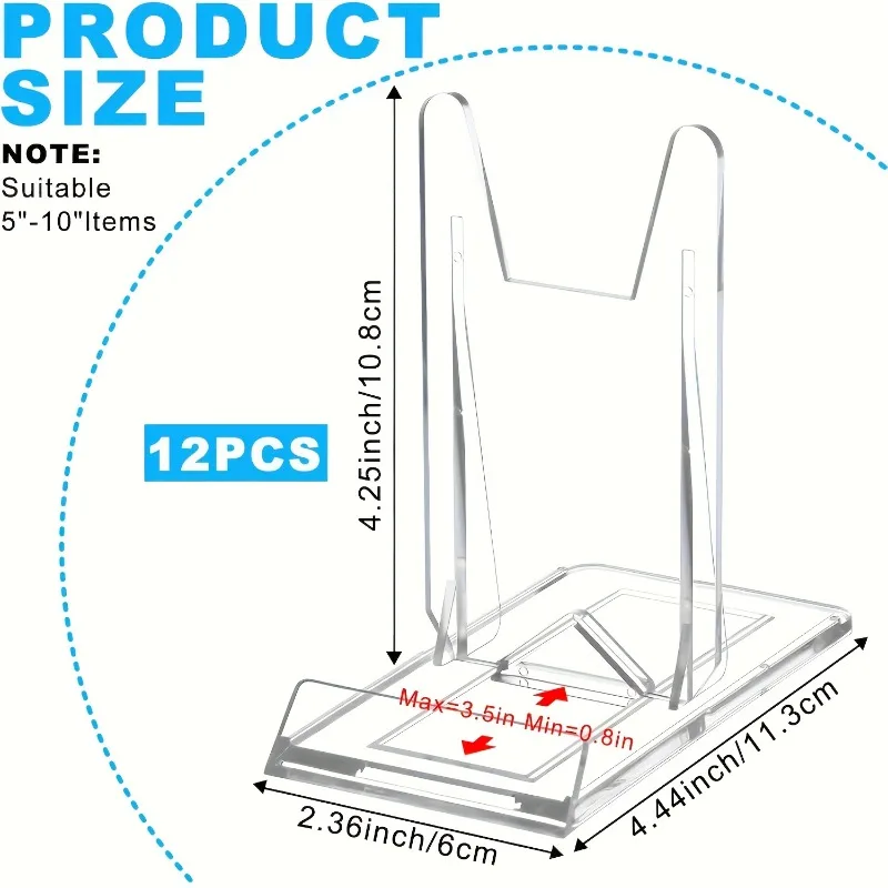 5/12pcs Clear Acrylic Display  - đánh giá và giá Clear Acrylic Book Stand Holder