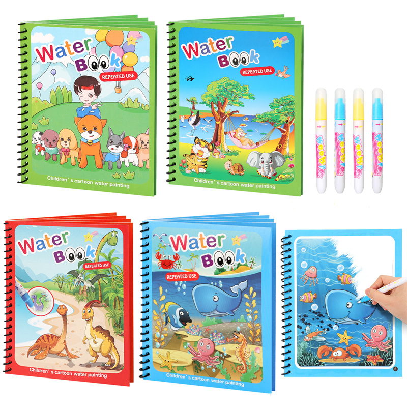 Montessori Toys Reusable Color - đánh giá và giá Reusable Water Magic Coloring Book