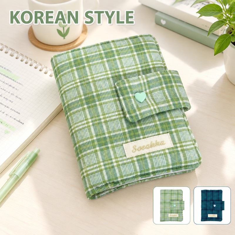 Green White Gingham Hand-journ - đánh giá và giá Stationery Books