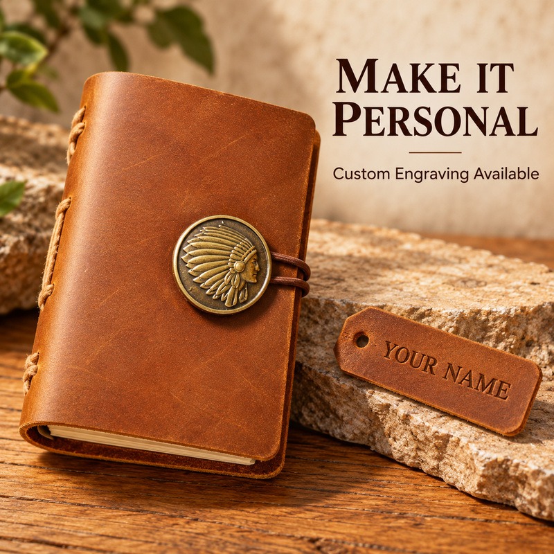 Mini Handmade Leather Traveler - đánh giá và giá Vintage Leather Journal Notebook