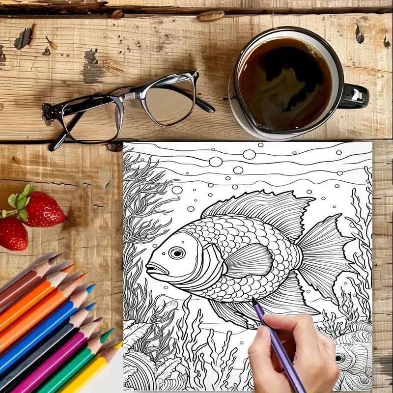 Summer Underwater Coloring Boo - đánh giá và giá Adult Coloring Book Stress Relief