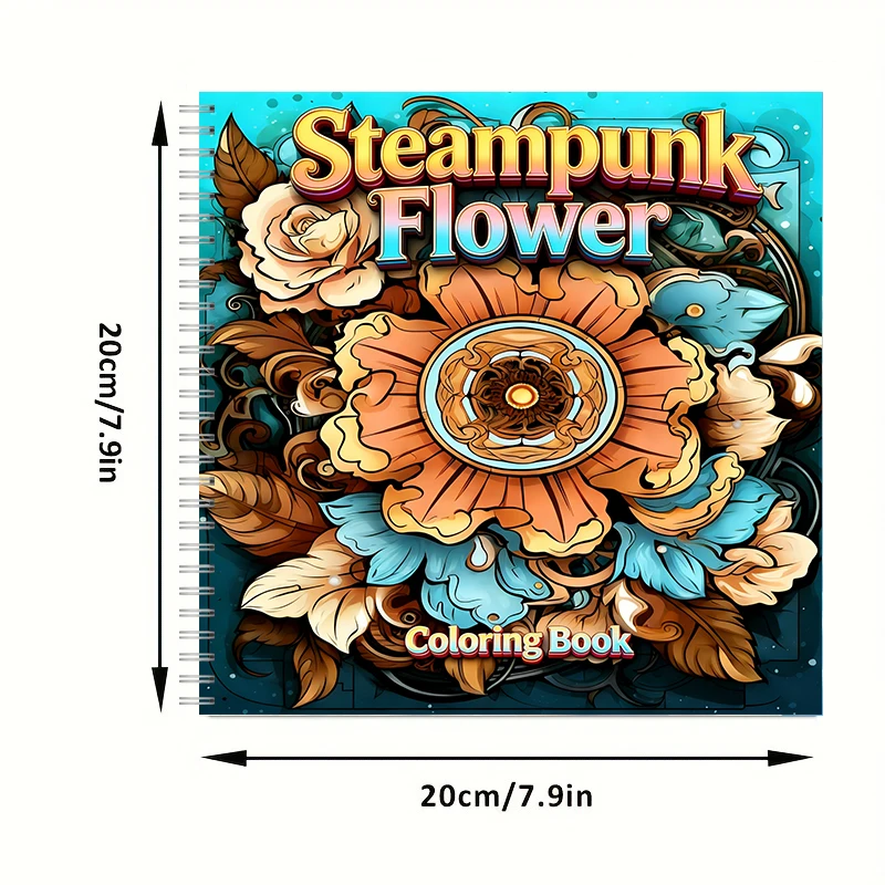 Coloring Book Steampunk Flower - đánh giá và giá Adult Coloring Book Stress Relief