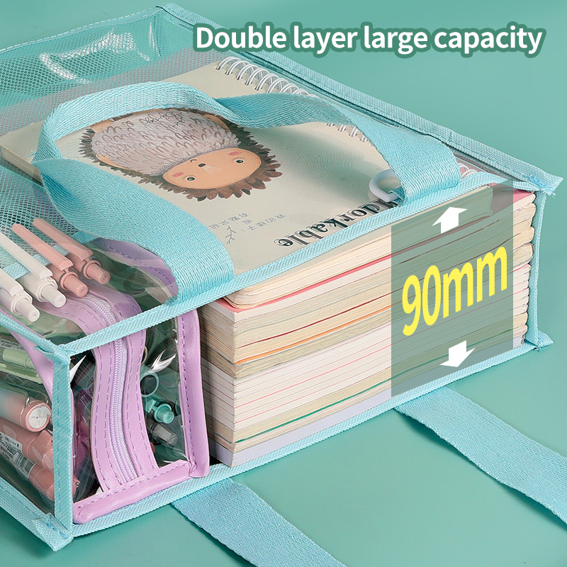 HUAJIE Transparent File Bag, L - đánh giá và giá Stationery Books