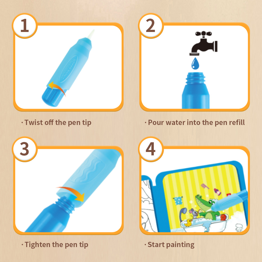 Magic Water Painting Book Reus - đánh giá và giá Reusable Water Magic Coloring Book
