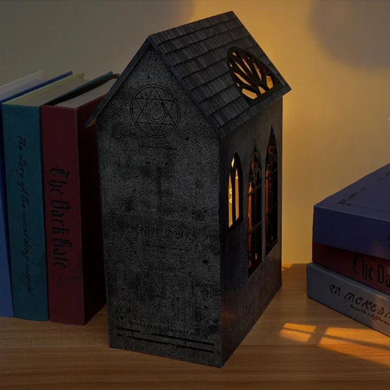 Magic Restaurant Bookshelf Hom - đánh giá và giá Diy Wooden Book Nook Kit Shelf Insert