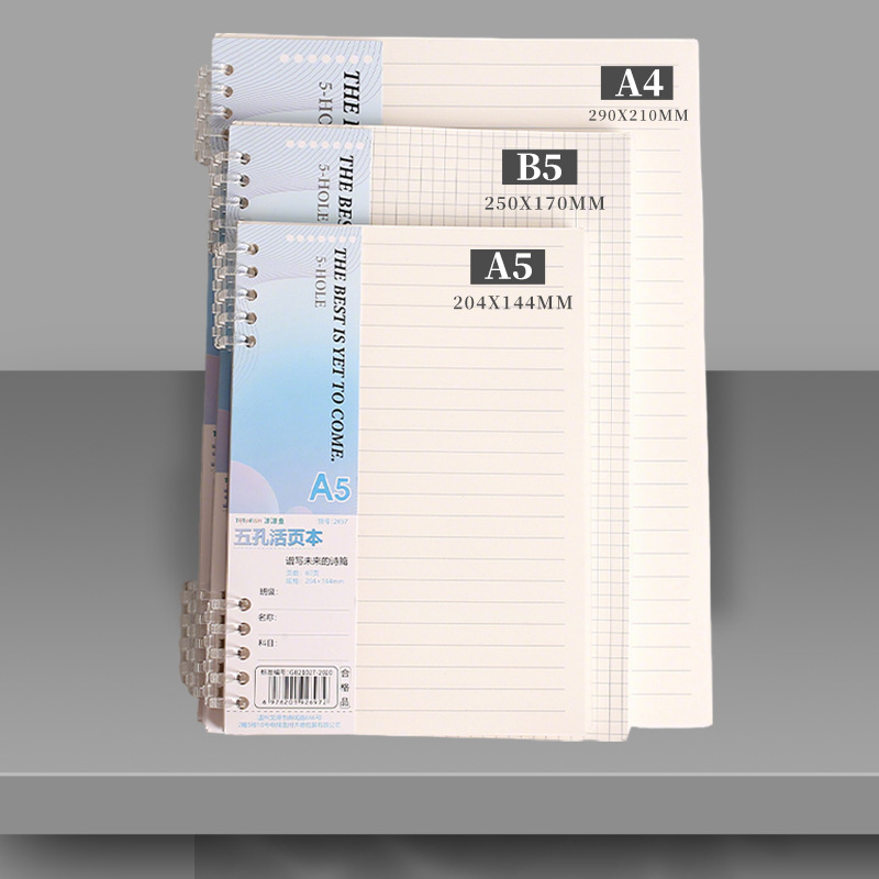 A4 B5 A5 Loose Leaf Notebook R - đánh giá và giá A5 Spiral Dotted Grid Notebook